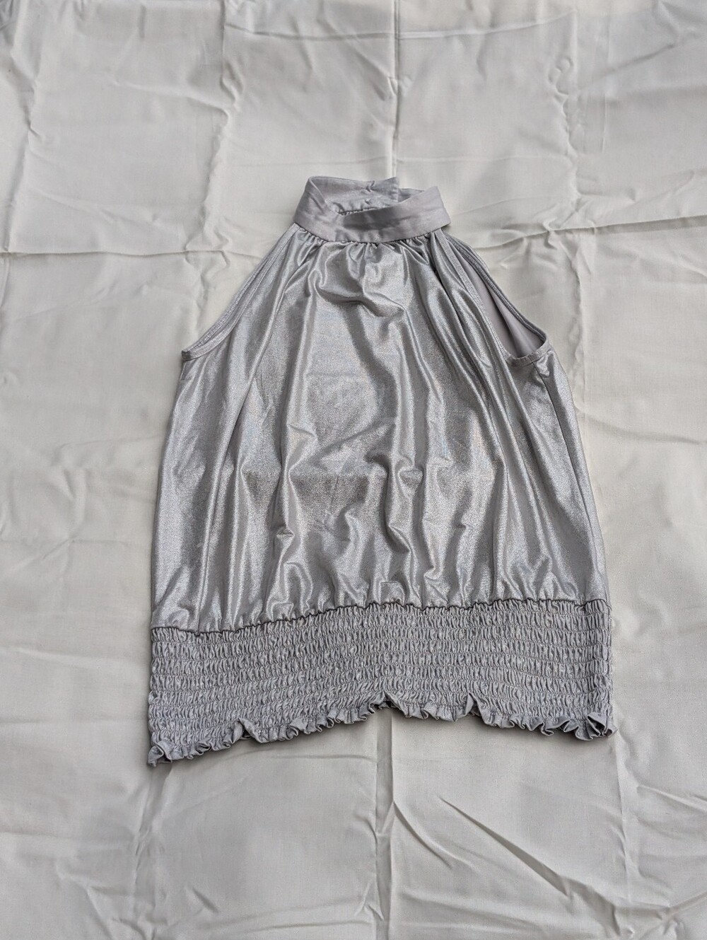 Silver Halter Top